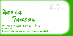 maria tantos business card